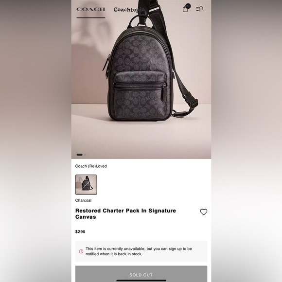 Coach Restored Charter Pack in Signature Canvas - Picture 2 of 13